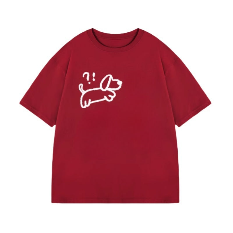 Soft & Charming Hand-Painted Puppy T-Shirt